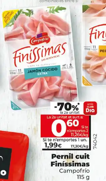 Dia Pernil cuit Finíssimas Campofrio 115g oferta