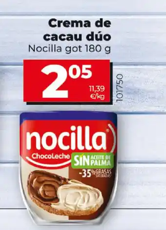 Dia Crema de cacau dúo Nocilla got 180g oferta