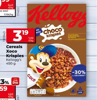 Dia Cereals Xoco Krispies Kellogg's 450g oferta