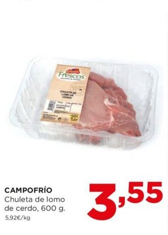 Alimerka Campofrío Chuleta de Lomo De Cerdo, 600 g. oferta