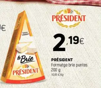 Coviran Prèsident Formatge brie puntes 200g oferta