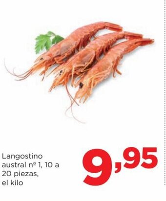 Alimerka Langostino austral n° 1,10 a 20 piezas, el kilo oferta