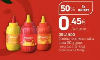 Coviran Orlando Quètxup mostassa o salsa brava 290g oferta