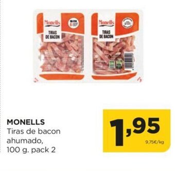 Alimerka Monells Tiras de bacon ahumado oferta