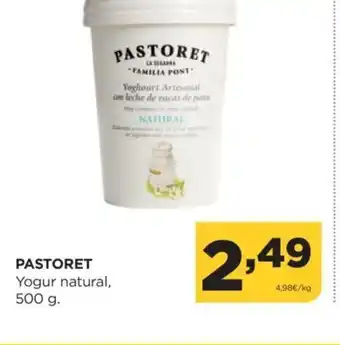 Alimerka Pastoret Yogur natural 500 g. oferta