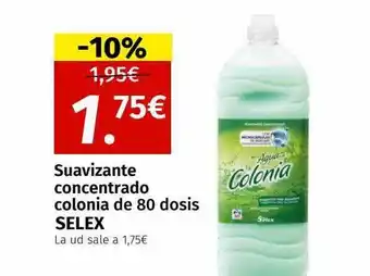 Maskom Supermercados Suavizante concentrado colonia de 80 dosis selex oferta