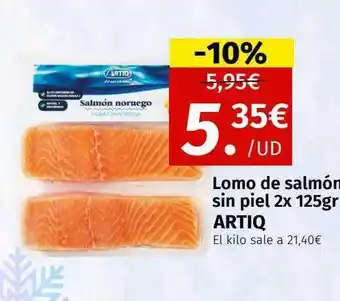 Maskom Supermercados Lomo de salmón sin piel artiq oferta
