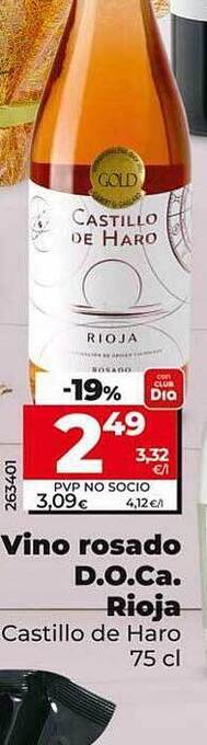 Dia Vino rosado d.o.ca. rioja castillo de haro oferta
