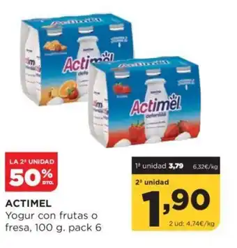 Alimerka Actimel Yogur con frutas o fresa oferta