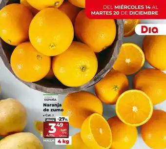 Dia Naranja De Zumo oferta