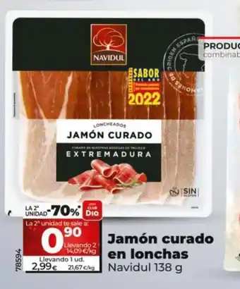 Dia Jamón Curado en Lonchas oferta