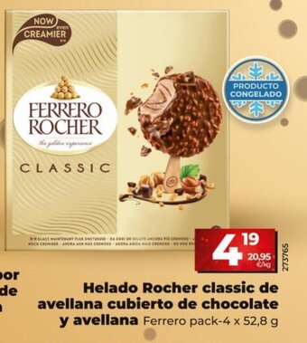 Dia Helado Rocher Classic de Avellana Cubierto de Chocolate y Avellana oferta