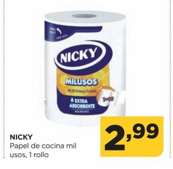 Alimerka Nicky Papel De Cocina Mil Usos, 1 Rollo oferta