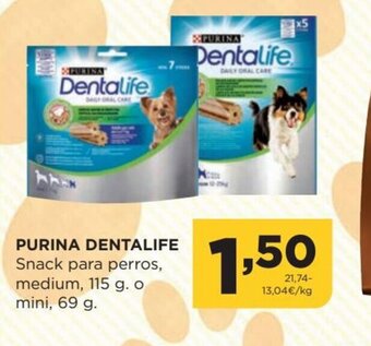 Alimerka Purina Dentalife Snack Para Perros, Medium, 115g o Mini, 69g oferta