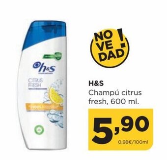 Alimerka H&S Champú Citrus Fresh, 600ml oferta