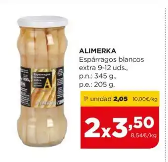Alimerka Alimerka Espárragos Blancos Extra 9-12 uds oferta