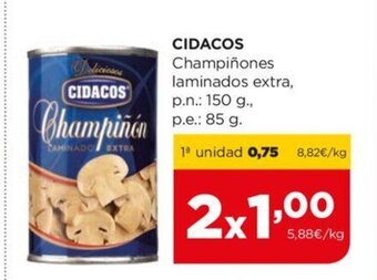 Alimerka Cidacos Champiñones Laminados Extra oferta