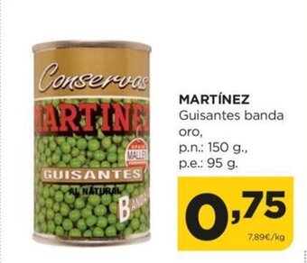 Alimerka Martínez Guisantes Banda Oro oferta