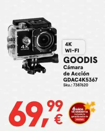 Worten Goodis cámara de acción gdac4k5367 oferta