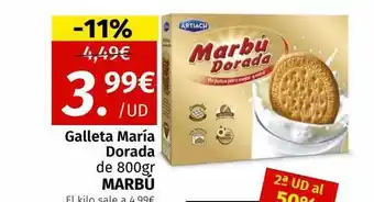 Maskom Supermercados Galleta maría dorada marbú oferta