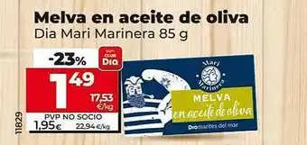 Dia Melva en aceite de oliva dia mari marinera oferta
