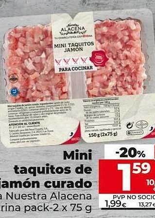 Dia Mini taquitos de jamón curado dia nuestra alacena oferta