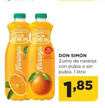Alimerka Don Simón Zumo De Naranja Con Pulpa o Sin Pulpa, 1 Litro oferta