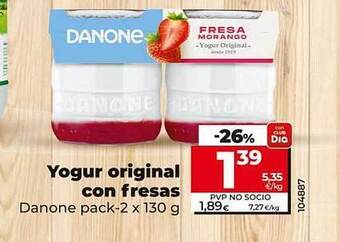 Dia Yogur original con fresas danone oferta