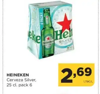 Alimerka Heineken Cerveza Silver, 25cl pack 6 oferta