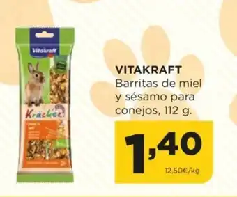 Alimerka Vitakraft Barritas de Miel Y Sésamo Para Conejos, 112g oferta