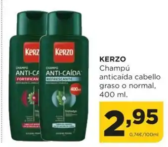 Alimerka Kerzo Champú Anticaída Cabello Graso o Normal, 400ml oferta