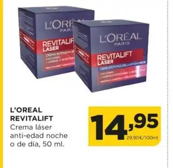 Alimerka L'Oreal Revitalift Crema Láser Anti-Edad Noche o De Dia, 50ml oferta