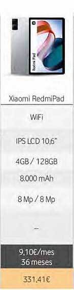 Vodafone Xiaomi redmipad oferta