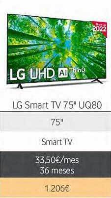 Vodafone Lg smart tv 75 oferta