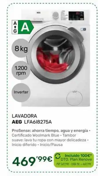Cenor Lavadora aeg lfa6i8275a oferta