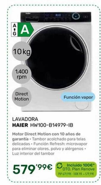Lavadora haier hw100-b14979-ib