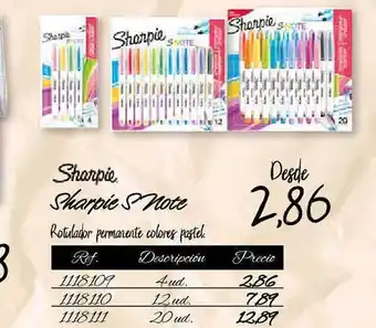 Folder Sharpie sharpie snote rotulador permanente colores pastel oferta