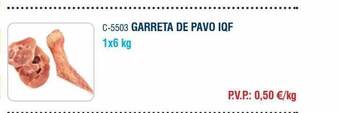 Abordo Garreta de pavo iqf oferta