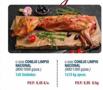Abordo Conejo limpio nacional oferta