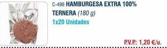Abordo Hamburguesa extra 100% ternera oferta