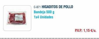 Abordo Higaditos de pollo oferta