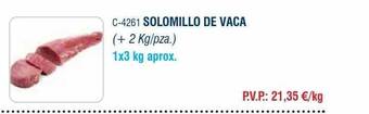 Abordo Solomillo de vaca oferta