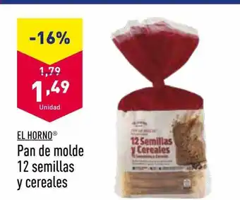 ALDI El horno pan de molde 12 semillas y cereales oferta