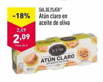 ALDI Sal de plata atún claro en aceite de oliva oferta
