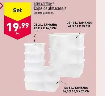ALDI Cajas de almacenaje oferta