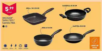 ALDI Home creation sartén grill cacerola wok oferta