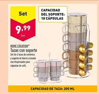 ALDI Home creation tazas con soporte oferta