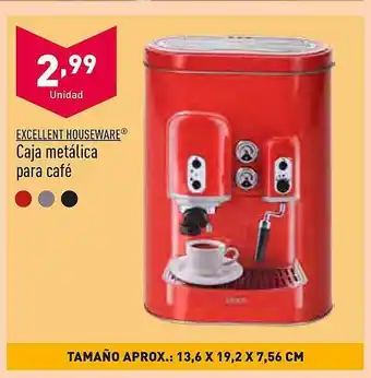 ALDI Excellent houseware caja metálica para café oferta