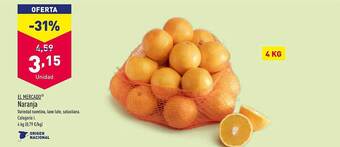 ALDI El mercado naranja oferta