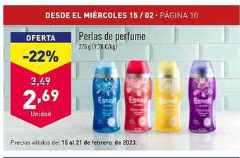 ALDI Perlas de perfume oferta
